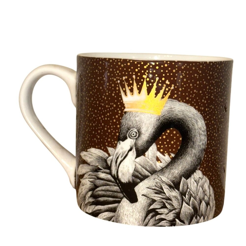 Seletti Mug With Crowned Flamingo Design - 11 Oz